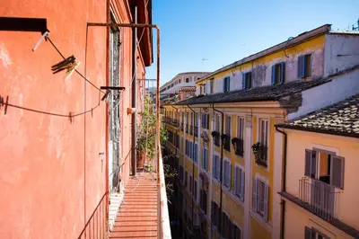 a view of an alley between two buildings at TrevInn Suites in Rome