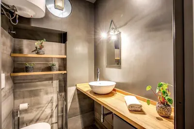 a bathroom with a sink and a toilet in it at 11 Via di Sant'Eligio in Rome