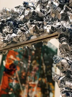 a pile of screws on top of a mirror at Spagna Gregoriana 46 in Rome
