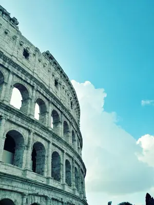 a view of the colosseum against a blue sky at Roma TouristHome via palestro 56 in Rome