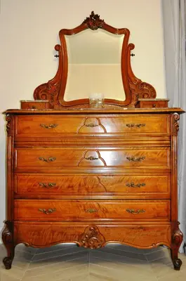 a dresser with a mirror on top of it at Trastevere Boulevard in Rome