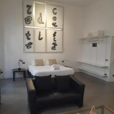 Loft Farnese 1 suite luxury area soggiorno e cucina