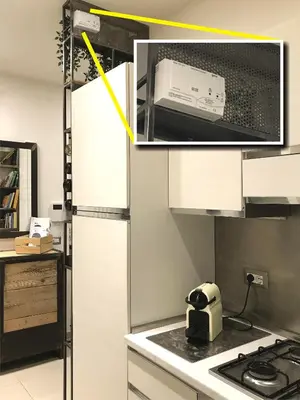 a picture of a kitchen with a toaster on a counter at Come a Casa in Rome
