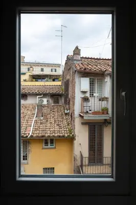 a view from a window of a building at Trastevere Heart Home in Rome