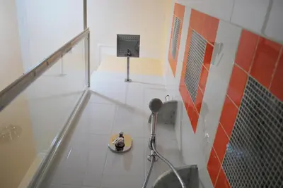 a bathroom with a shower and a sink at Anthony 47 in Rome