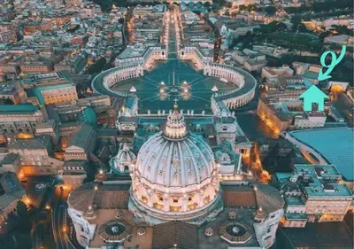 an aerial view of the capitol building at night at Guardabassi Collection - Vatican White by Varental in Rome
