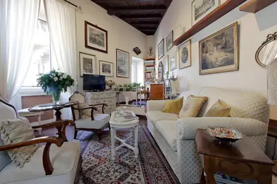 a living room with a couch and a table at Casa dell'Angelo in Rome