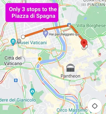 a map of the city of piazza dh sparta at Tizy & Toto's apartment near Vatican in Rome