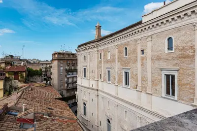 a view from the roof of a building at Apartment with Terrace in via del Pellegrino - FromHometoRome in Rome