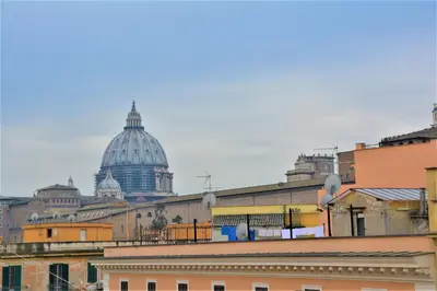 a view of the vatican from the roofs of buildings at Living by Vatican with panoramic terraces in Rome in Rome