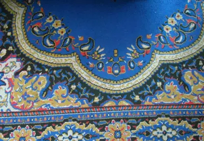 a blue cloth with a floral design on it at Abitazione Pigneto B&B in Rome