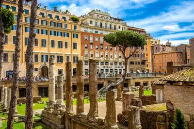 a view of the city of rome with buildings at Flaminia Charme in Rome