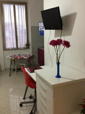 a bathroom with a shower and a sink at Aquila 52 in Rome