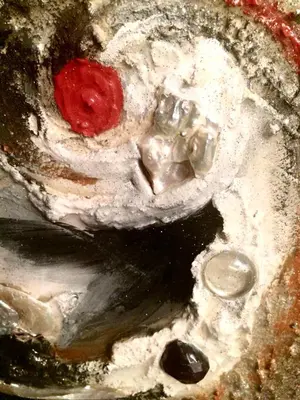 a painting of a sink with ice and a red object at Domus31 - Luxury House in Trastevere in Rome