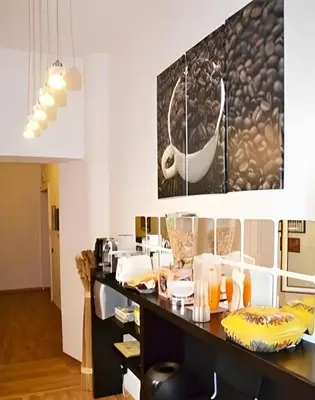 a kitchen with a counter with food on it at Breakfast In Bed in Rome