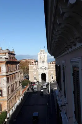 a view of a building with a clock tower at Baltik Guesthouse in Rome