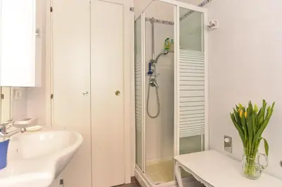 a bathroom with a shower and a sink at B&B All'Ombra di San Pietro in Rome