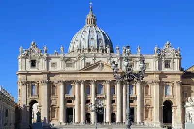 a large building with a dome on top of it at Magenta Vaticano Fornaci in Rome