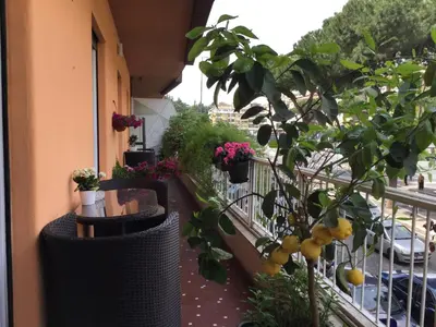 a balcony with plants and flowers on a building at Gregorio VII Luxury Suites in Rome