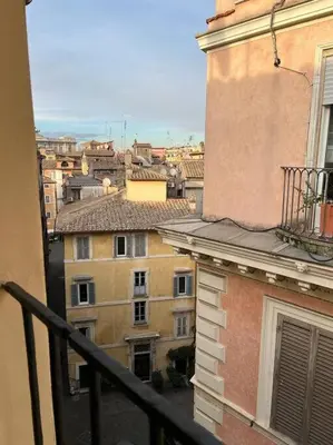 a view of a city from a balcony at A.D. Navona Apartment in Rome
