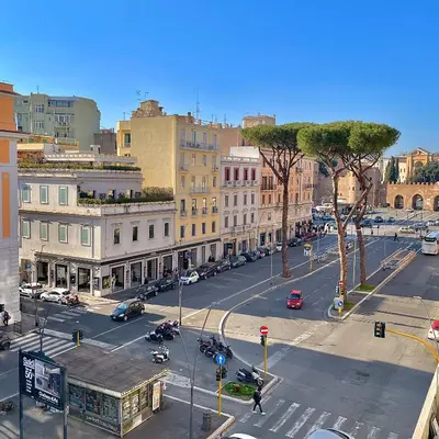 an aerial view of a busy city street with cars at E&E Guest House in Rome