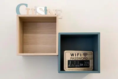 a wooden box with a sign on a wall at LALY LOVE in Rome
