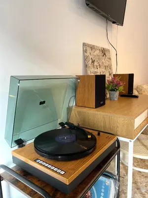 a computer monitor sitting on top of a table at Eufonia Gemelli Apartment in Rome