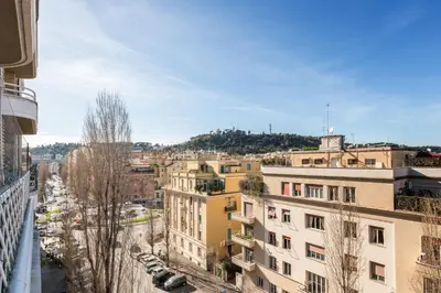 a view of a city from a building at Charming Mazzini Apartment in Rome