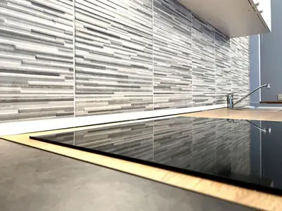 a bathroom with a large glass wall at Inn Sistina Home in Rome